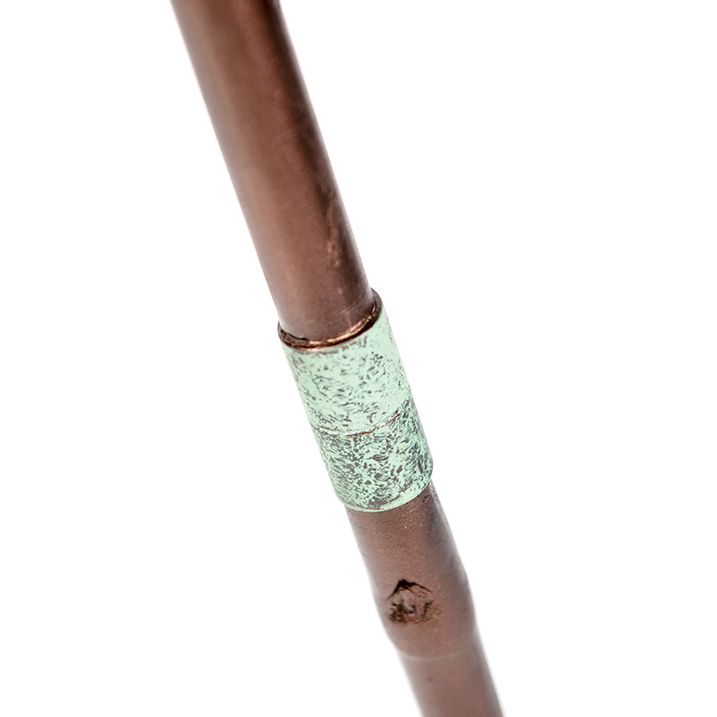 Vintage Floor Lamp on Bamboo Tripod Green with Copper - Barrel