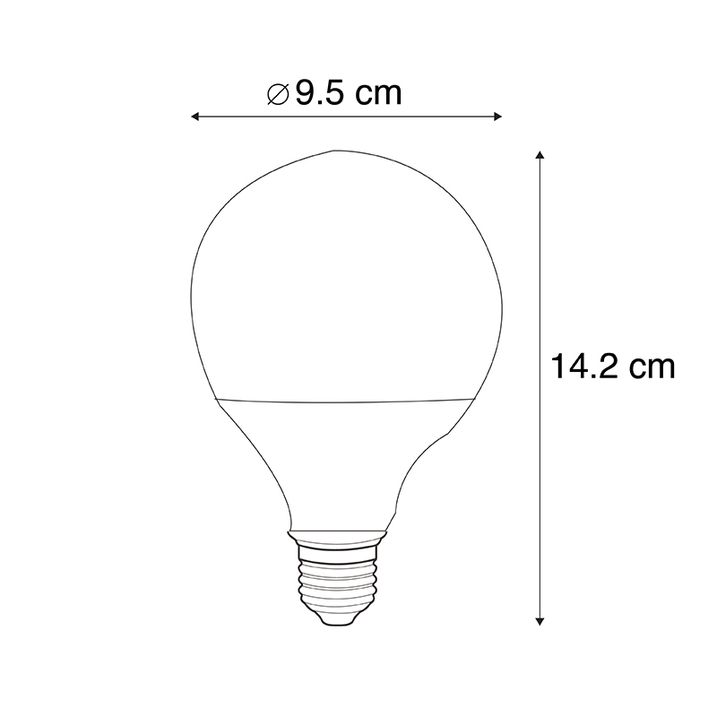 Smart E27 dimbare LED lamp G95 11W 900 lm 2200-4000K RGB