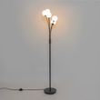 Moderná-stojaca-lampa-čierna-s-opálovým-sklom-5-svetlo---Atény