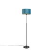Lampa-stojąca-czarna-z-niebieskim-aksamitnym-abażurem-ze-złotem-35-cm---Parte