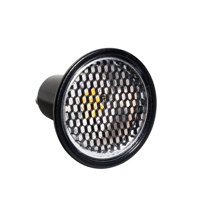 Ampoule LED GU10 dimmable 3 niveaux 50 mm nid d’abeille 6W 400LM 3000K
