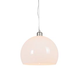 Moderna okrugla viseća lampa opal bijela - globus