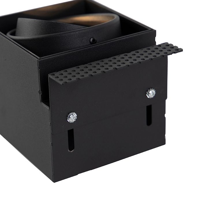 Recessed Spotlight Black GU10 AR70 Trimless - Oneon
