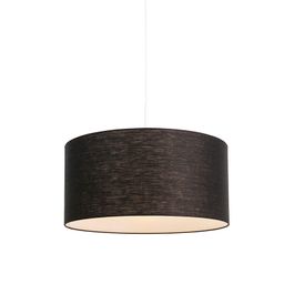 Moderne hanglamp wit met zwarte kap 50 cm - Combi 1