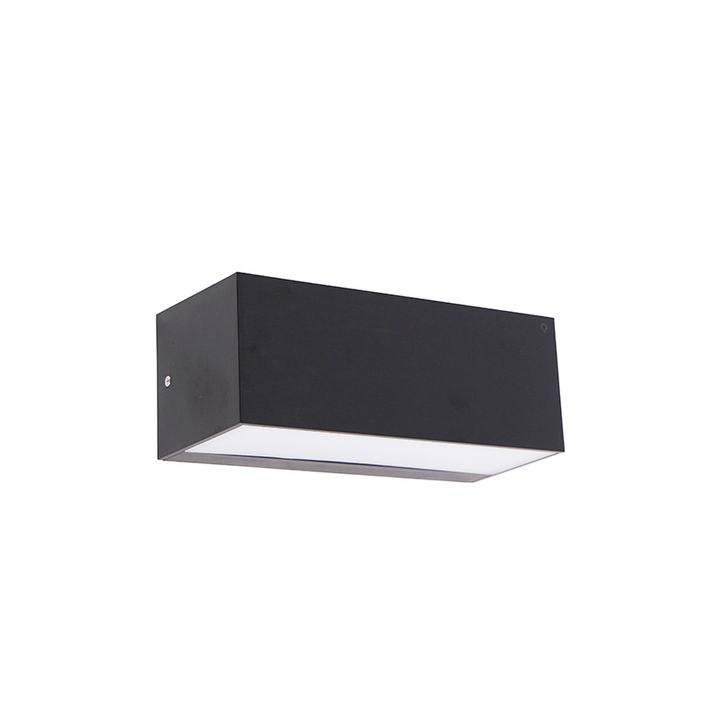 Moderne wandlamp zwart met lichteffect IP54 - Houks