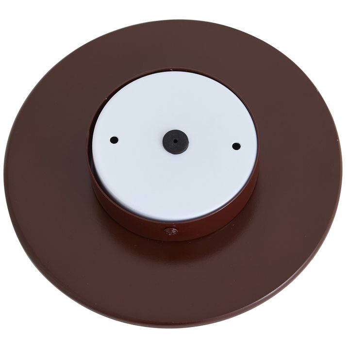 Retro Wandleuchte Braun mit Opalglas rund 20cm IP44 - Lila