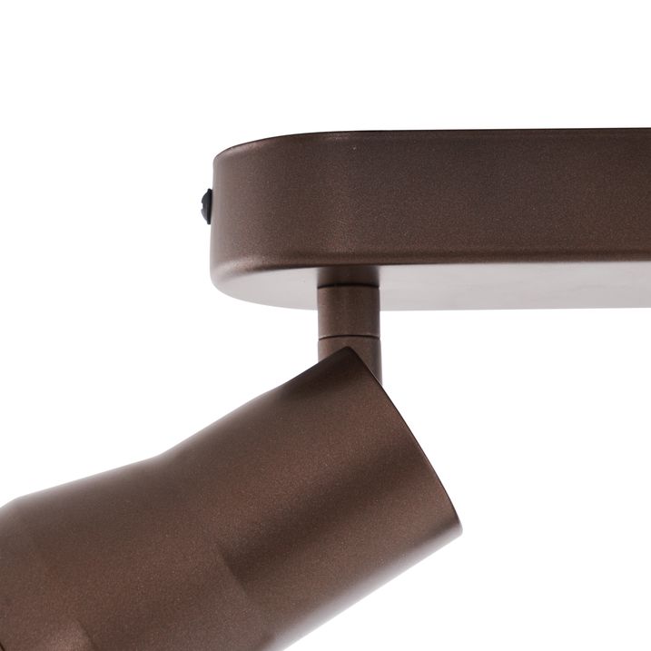 Spot encastré rond bronze foncé GU10 50 mm 3 lumières - Stanley