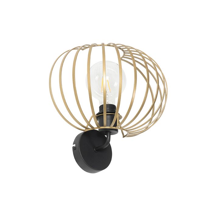 Dizajnová nástenná lampa mosadz 30 cm - Johanna