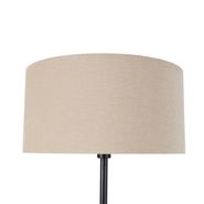 Grīdas-lampa-melna-ar-abažūru-gaiši-brūnā-krāsā-50-cm---Simplo