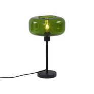 Lampă-de-masă-retro-neagră-cu-sticlă-verde---Bizle