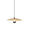 Candeeiro de suspensão rústico preto com corda 45 cm - Leia