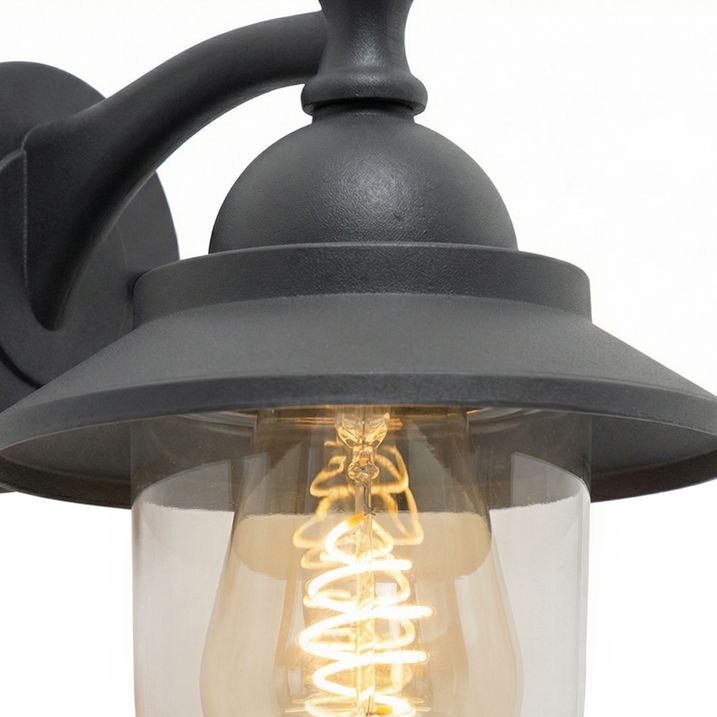Smart Outdoor Wall Light Dark Grey Incl. Wifi ST64 - Oxford