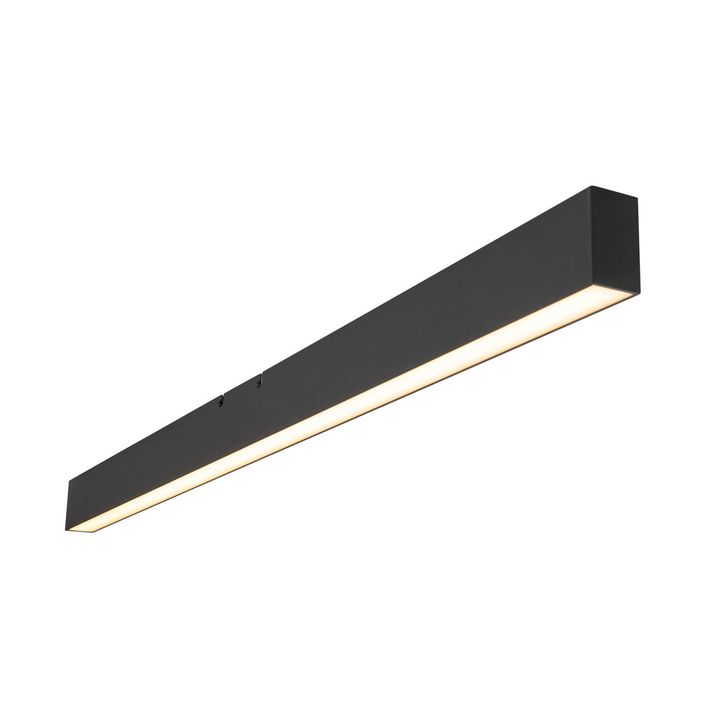 Plafonieră neagră incl. LED cu 3 trepte de intensitate reglabilă 2700-4000K cu comutator DIP - Keane