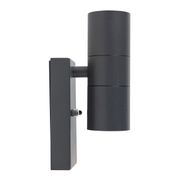 Set-de-2-apliques-de-pared-para-exterior-gris-oscuro-2-luces-sensor-crepuscular---Duo