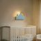 Lámpara de pared infantil nube azul con sol - Cloudy