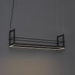 Hänglampa-svart-med-hyllplan-inkl-LED-3-stegs-dimbar---Cage-Rack