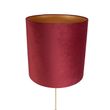 Stehleuchte-Gold/Messing-mit-rotem-Samt-Schirm-40/40-cm---Parte