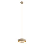 Suspension-rétro-taupe-avec-abat-jour-en-métal-2-lumières---Macaron