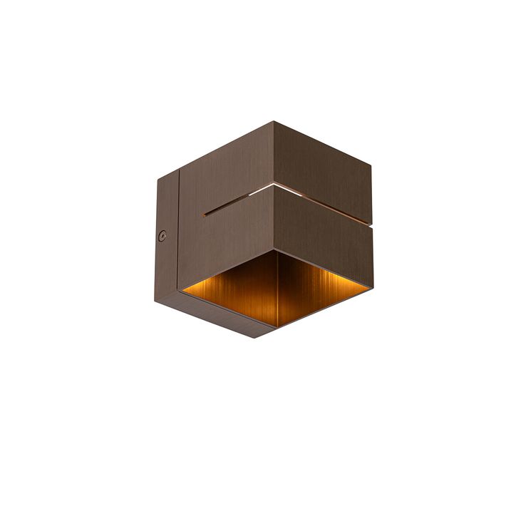 Applique murale moderne bronze foncé - Transfer Groove