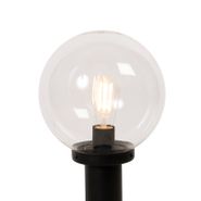 Vonkajšia-stojaca-lampa-čierna-s-plastovou-guľou-50-cm-IP44---Sfera