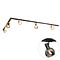Modern sínrendszer 5 fekete spotlámpával, 1 fázisú - Iconic Lava