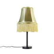 Lámpara-de-mesa-clásica-negra-con-pantalla-verde---Simplo