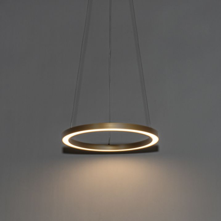 Zlaté závěsné svítidlo 40 cm vč. LED se 3stupňovým stmívačem - Girello