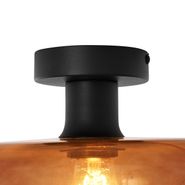 Retro-plafondlamp-zwart-met-brons-glas---Bizle