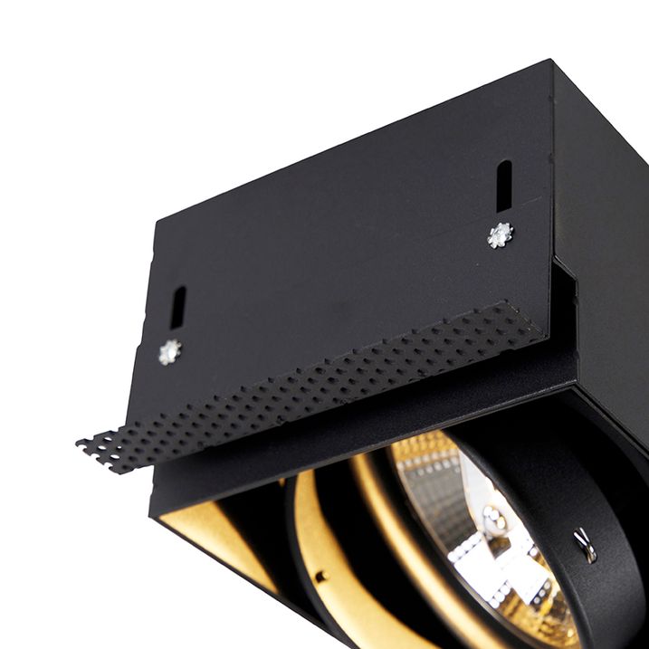Pametni ugradni reflektor crni bez okvira 2-svetla uklj. 2 Wifi GU10 111mm - Oneon