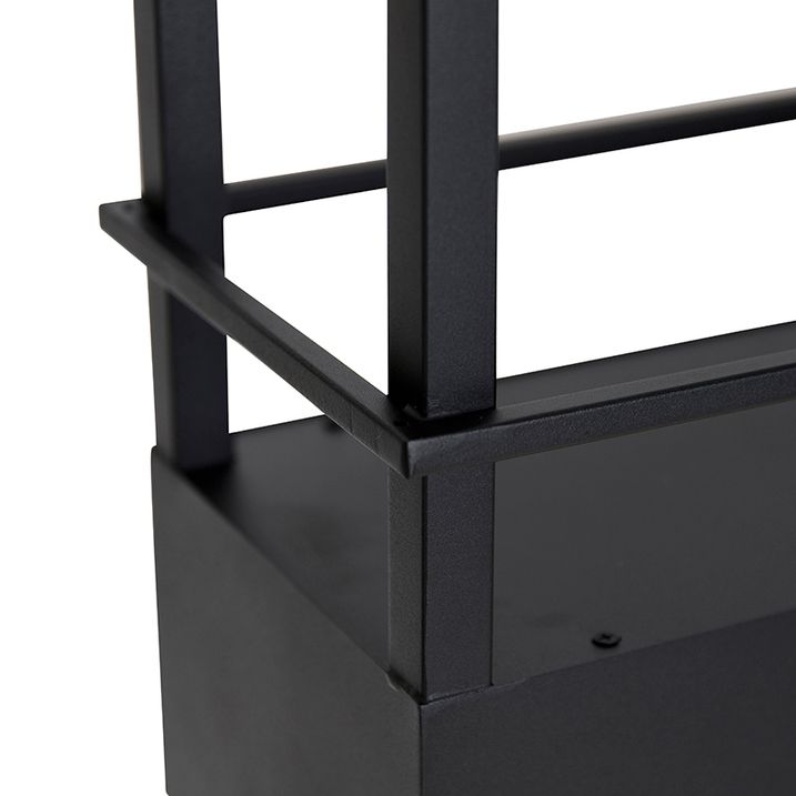 Průmyslové závěsné svítidlo černé s policí 4-světlo GU10 - Cage Rack