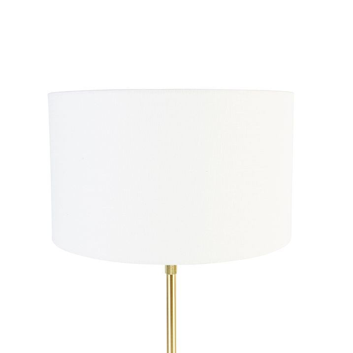 Beyaz abajurlu ayarlanabilir altın masa lambası 35 cm - Parte
