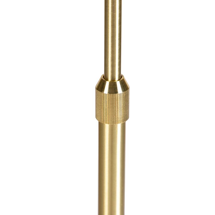 Floor Lamp Adjustable Gold with Light Grey Lampshade 50 cm - Parte