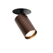 Set-med-6-moderna-infällda-spotlights-mörkbrons-GU10-50mm---Chels