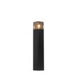 Stehende-Außenlampe-schwarz-50-cm-IP44-mit-Rauchglaseffekt---Dänemark
