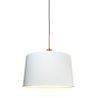 Suspension moderne en bronze avec abat-jour 45 cm blanc - Combi 1