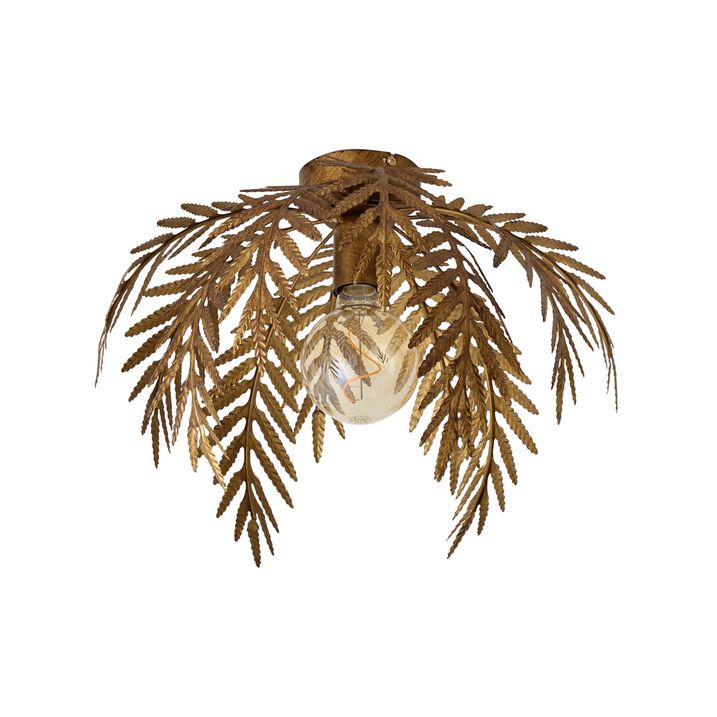 Plafonieră vintage aurie rotundă de 45 cm - Botanica