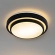 Modern-taklampa-svart-med-vitt-35-cm-2-ljus-IP44---Walden