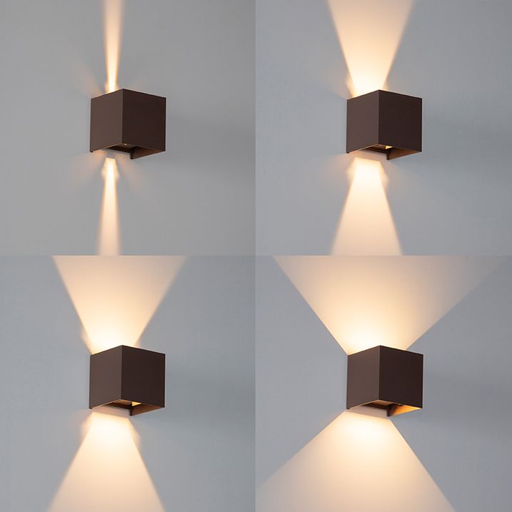 Външна стенна лампа ръждиво кафява с LED 2-светлина IP54 - Edwin