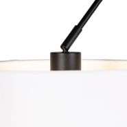 Karājošā-lampa-melna-ar-baltiem-lina-abažūriem-35-cm-2-gaismām---Blitz