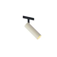 Foco-moderno-beige-con-negro-para-sistema-de-riel-monofásico-GU10-35mm---Slimline-Uzzy