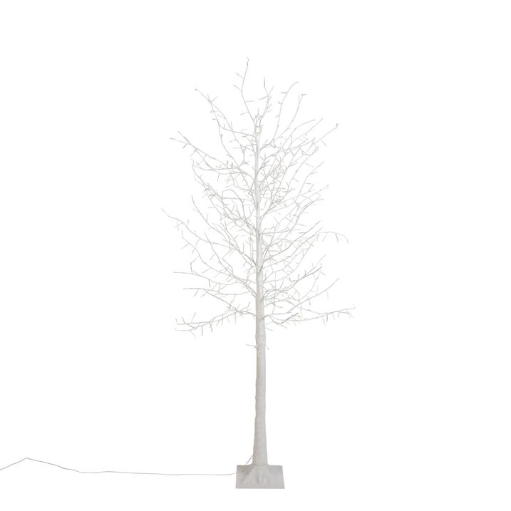 Albero di Natale luminoso da terra bianco 180 cm con LED e timer IP44 - Ki