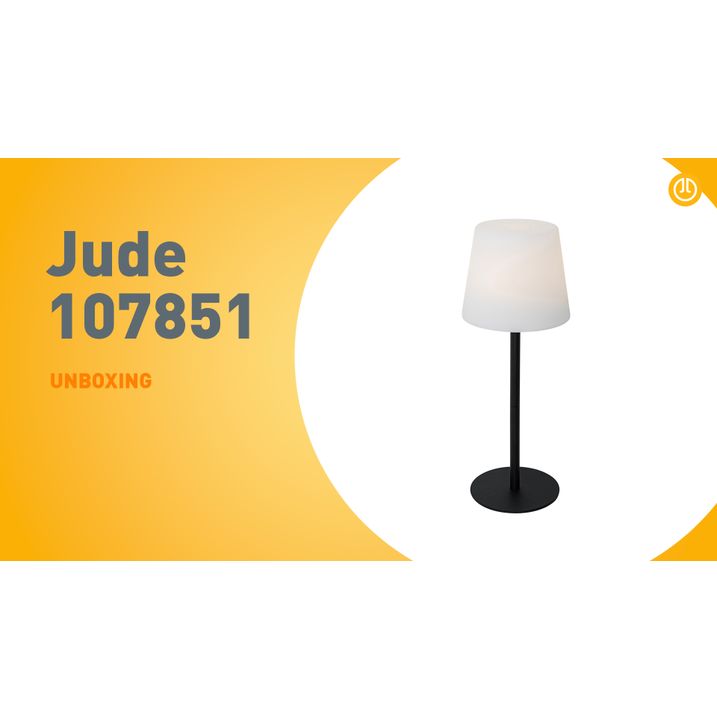 Bordlampe svart oppladbar inkl. LED og dimmer IP54 - Jude