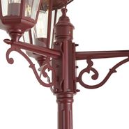 Lanterna-da-esterno-classica-rosso-scuro-220cm-3-luci-IP44---Havana
