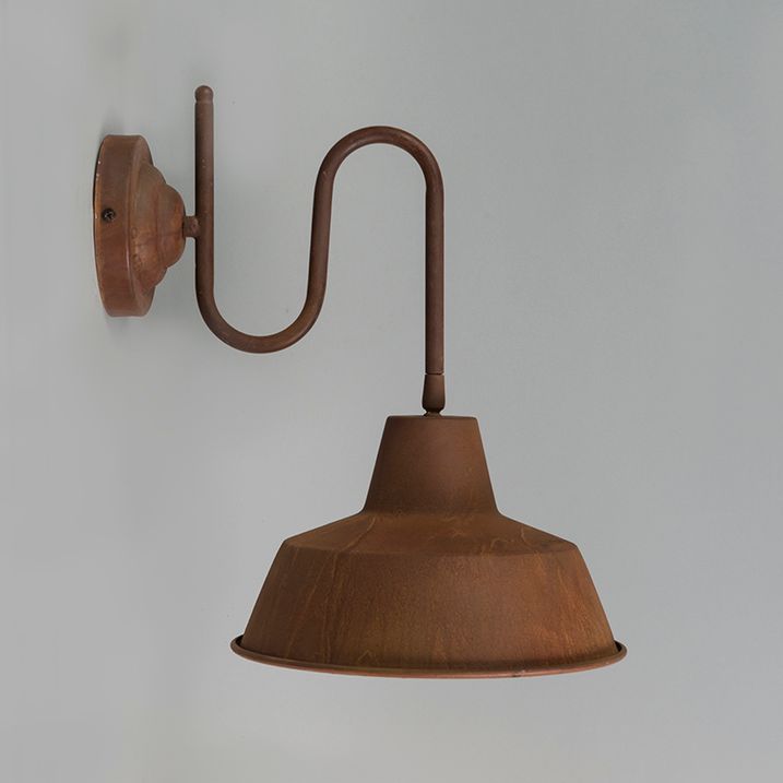 Set di 2 lampade da parete ruggine con interno dorato - Factory