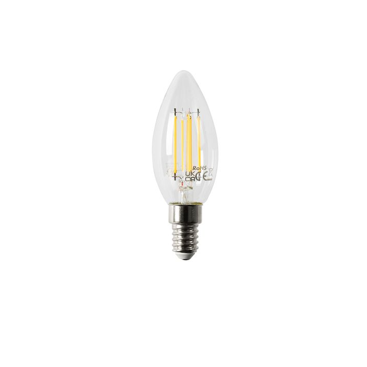 Juego de 5 bombillas LED E14 inteligentes B35 4,5W 470 lm 2700K