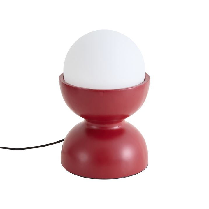 Retro tafellamp rood met opaal glas - Yoru