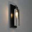 Moderne-wandlamp-zwart-met-smoke-glas---Stavelot
