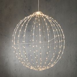 Christmas hanging lamp ball white 60cm incl. LED with timer IP44 - Nobi