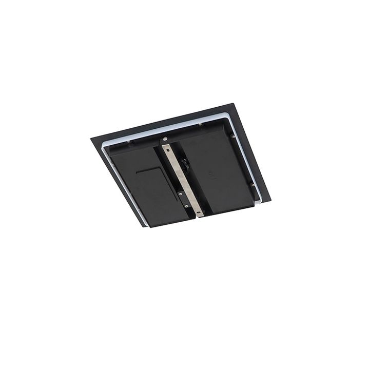 Plafonnier moderne noir carré avec LED IP44 - Lys