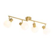 Faretto-da-soffitto-oro-con-vetro-opalino-4-luci-orientabili---Anouk